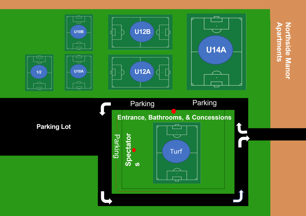 Wellfield Park field layout map